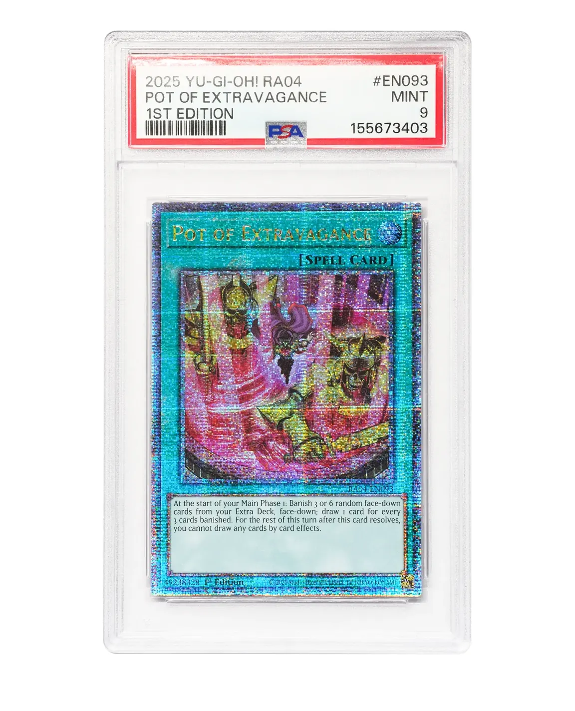 Pot of Extravagance Quarter Century Secret Rare (Alt Art) — RA04-EN093